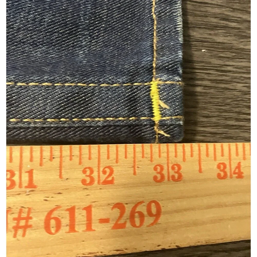 NEW True Religion Men’s Billy Relaxed Bootcut Jeans Pocket Flaps Blue Sz 40x33